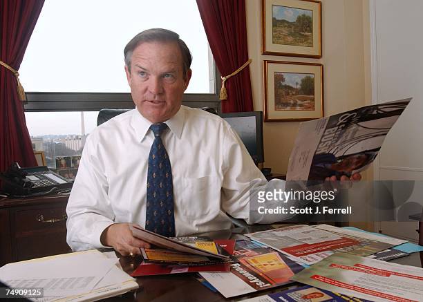 Rep. Chet Edwards, D-Texas, during an interview in his office on the 2004 election. He staved off Republican Arlene Wohlgemuth in November, after a...