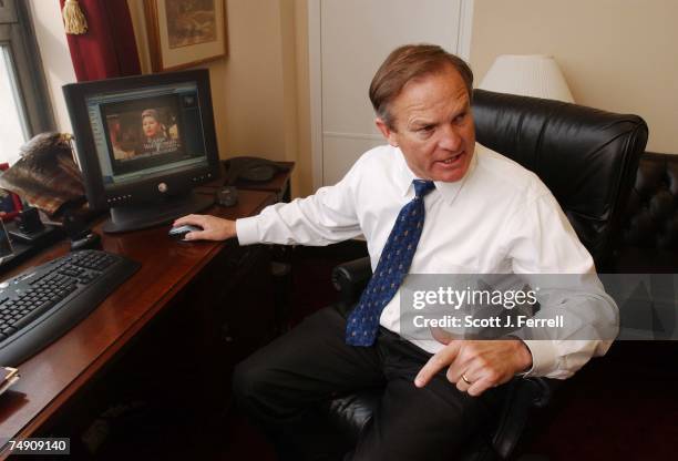 Rep. Chet Edwards, D-Texas, during an interview in his office on the 2004 election. He staved off Republican Arlene Wohlgemuth in November, after a...