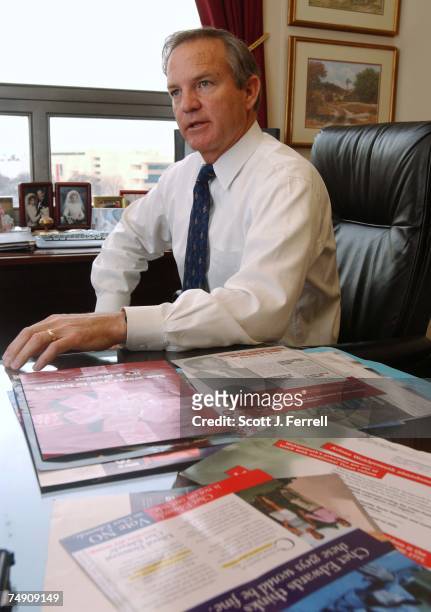 Rep. Chet Edwards, D-Texas, during an interview in his office on the 2004 election. He staved off Republican Arlene Wohlgemuth in November, after a...