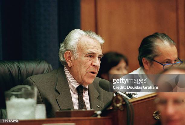 Chairman Benjamin A. Gilman, R-N.Y., during the House International Relations Committee on the pending legislation regarding diplomatic initiatives...