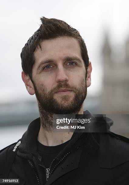 Richard Hughes of Keane poses at the opening of the Summer Exhibition, Gibson Guitartown London at More London on June 26, 2007 in London, England....