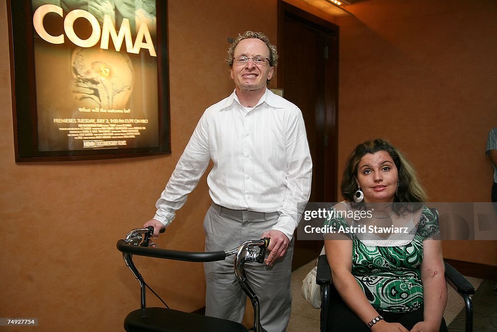 Tom Segars and Roxy Guzman attends the screening of "Coma" at the HBO
