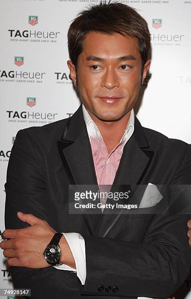 Actor Louis Koo of Hong Kong poses as he arrives to attend the Tag Heuer Grand Carrera event on June 26, 2007 in Le Castellet, France.