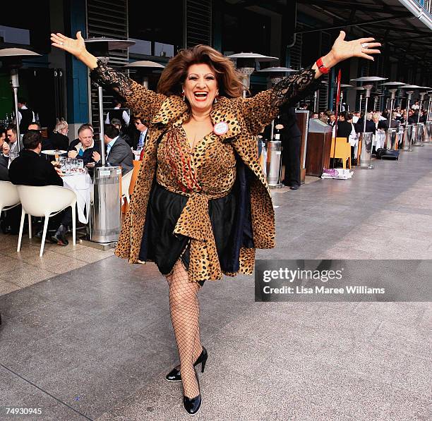 Variety Ambassador Maria Venuti attends the Variety Wharfies Lunch, Sydney?s longest lunch, which sees the restaurants of Woolloomooloo?s finger...