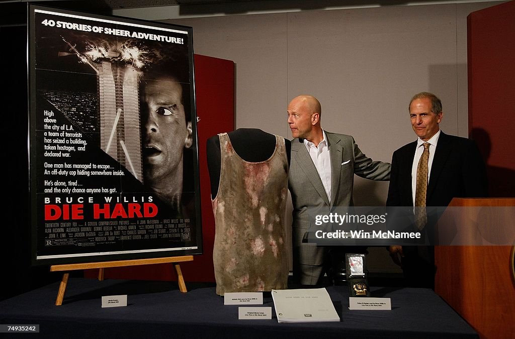 Bruce Willis Donates "Die Hard" Memorabilia