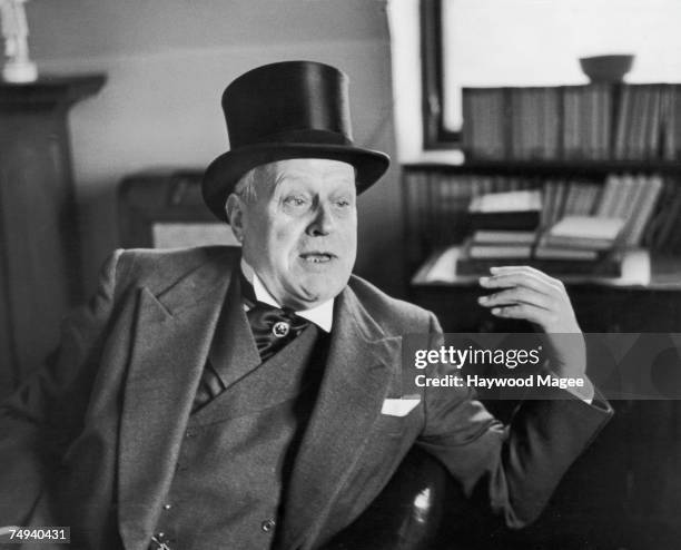 Author and businessman William Darling, the Unionist Member of Parliament for Edinburgh South, in his Edinburgh office, 6th February 1954. Original...