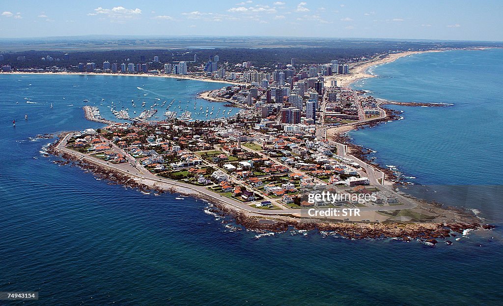 This 2006 aerial photograph shows Punta...