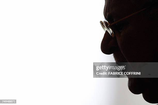 Iraqi President Jalal Talabani delivers a speech 29 June 2007 before a Meeting of the Council of the Socialist International in Geneva. AFP PHOTO /...