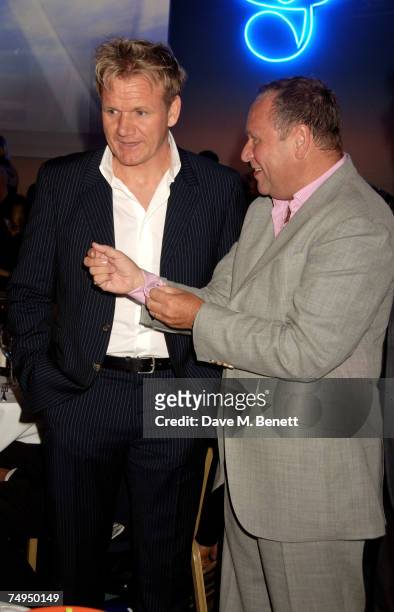 Gordon Ramsay and Gary Farrow attend the Nordoff-Robbins O2 Silver Clef Lunch, at the Hiton Hotel Park Lane on June 29, 2007 in London, England.