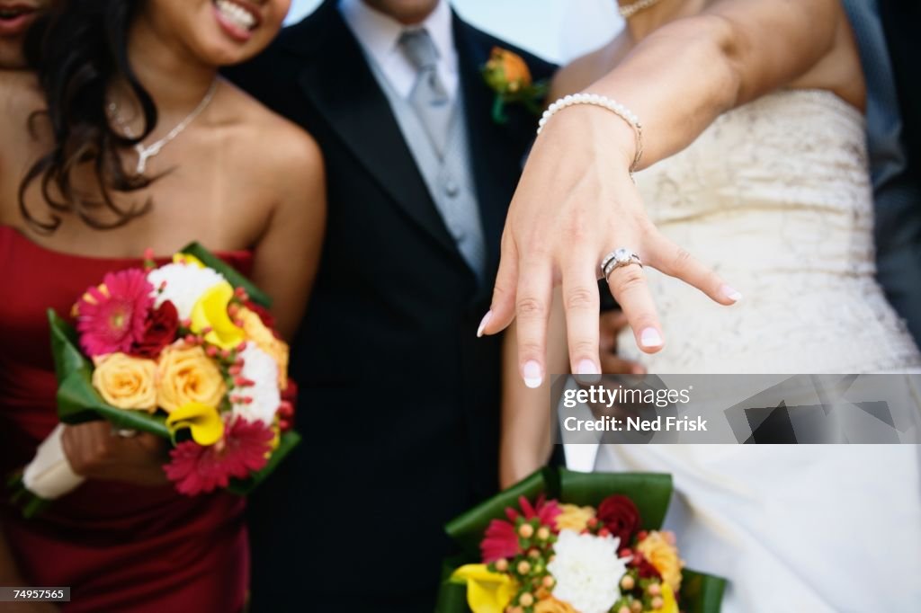 Bride showing off ring