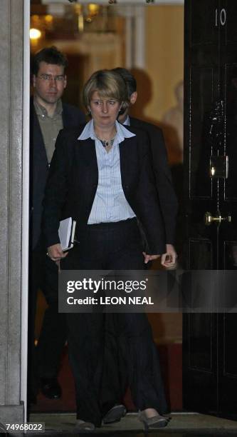 London, UNITED KINGDOM: Britain's Home Secretary Jacqui Smith leaves 10 Downing Street in London, 30 June 2007, following the second COBRA meeting of...