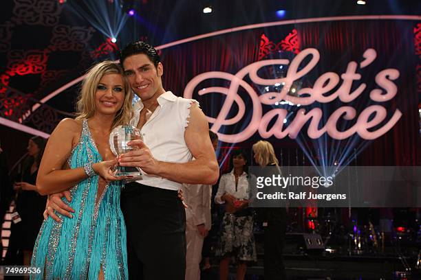 Susan Sideropoulos and Christian Polanc win the dancing competition show "Let's Dance" on TV station RTL with German celebrities and professional...