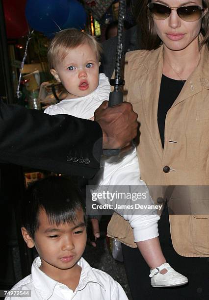 Angelina Jolie, Maddox and Shiloh