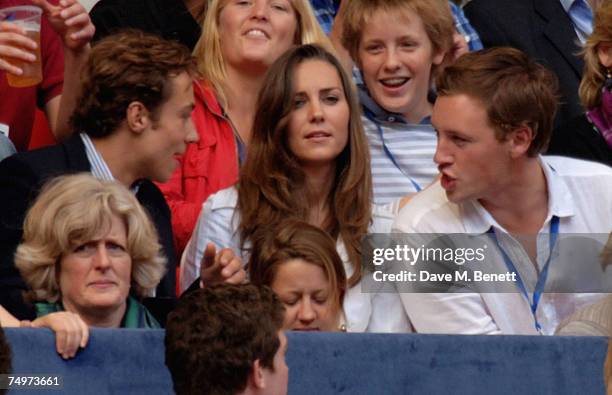 Kate Middleton and guests attend the Concert For Diana, at Wembley Stadium on July 1, 2007 in London, England. The concert will mark the 10th...