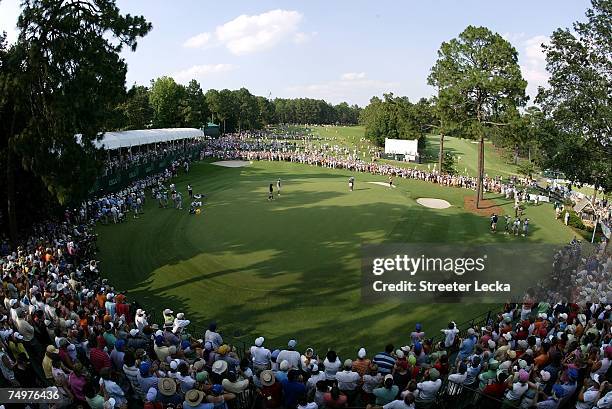 Cristie Kerr celebrates after winning the U.S. Women's Open Championship at Pine Needles Lodge & Golf Club on July 1, 2007 in Southern Pines, North...