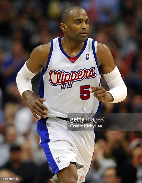 Cuttino Mobley of the Los Angeles Clippers during 92-87 loss to the Houston Rockets in NBA game at the Staples Center in Los Angeles, Calif. On...