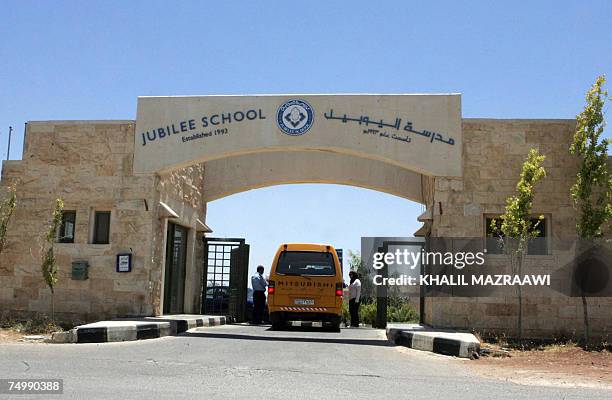 Picture taken 03 July 2007 shows the Jubilee School in Amman where Jordanian doctor Mohammed Jamil Abdelkader Asha and his wife Marwa Daana, both 27,...