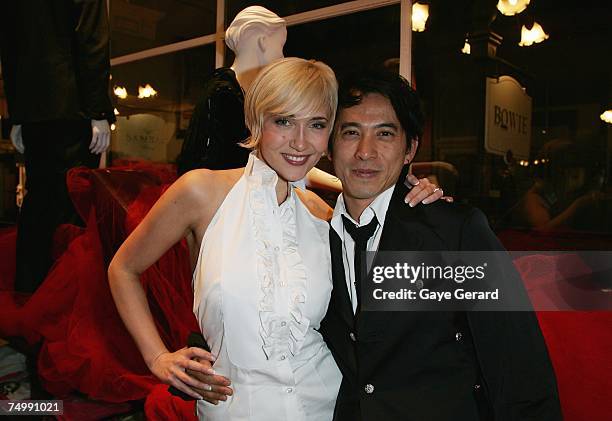 Presenter Bessie Bardot and Designer Bowie attends the first birthday of Australian boutique store Bowie, at the Strand Arcade on July 3, 3007 in...