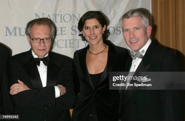 Larry King, honoree, Ruth Brenner, President of the NYC Chapter of the National MS Society, and Christopher O'Brien, honoree