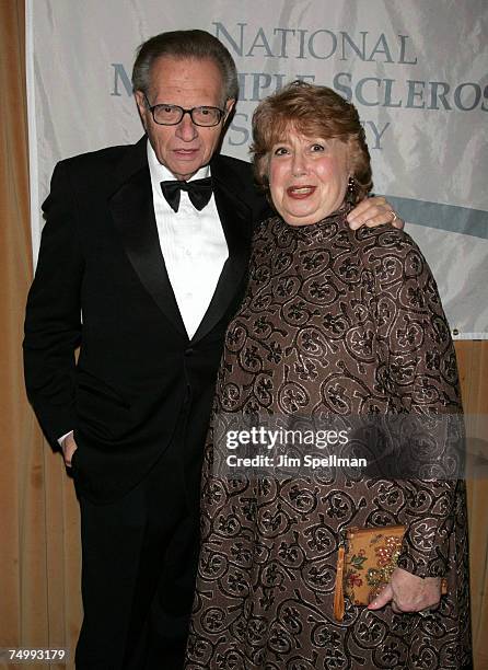 Larry King, honoree, and Beverly Sills