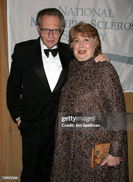 Larry King, honoree, and Beverly Sills