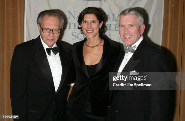 Larry King, honoree, Ruth Brenner, President of the NYC Chapter of the National MS Society, and Christopher O'Brien, honoree