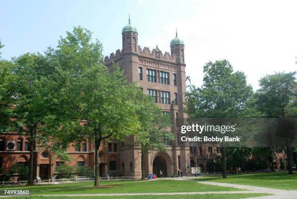 Yale University old campus is shown on the set of the latest "Indiana Jones" movie at Yale University Campus on June 28, 2007 in New Haven,...