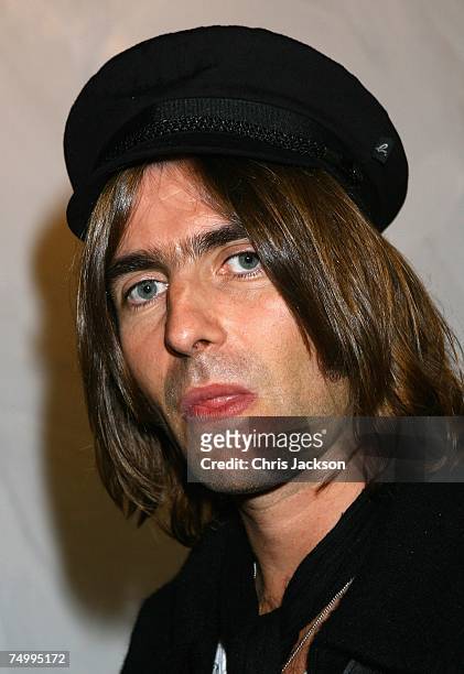 Singer Liam Gallagher is seen at the New Work Exhibition at Smithfield Gallery on July 3, 2207 in London, England.