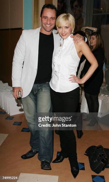 Geoff Barker and Bessie Bardot attend the first anniversary party for boutique Bowie at the Strand Arcade July 3, 2007 in Sydney, Australia.