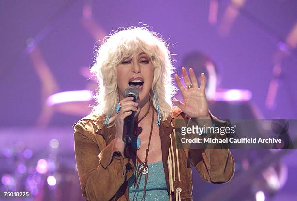 Cher performs on stage at the taping of the ?American Bandstand?s 50th ? A Celebration!", to air on ABC TV on May 3, 2002.