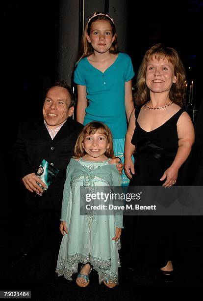 Actor Warwick Davis and his family attend the after party following the European film premiere of 'Harry Potter and the Order of the Phoenix', at the...