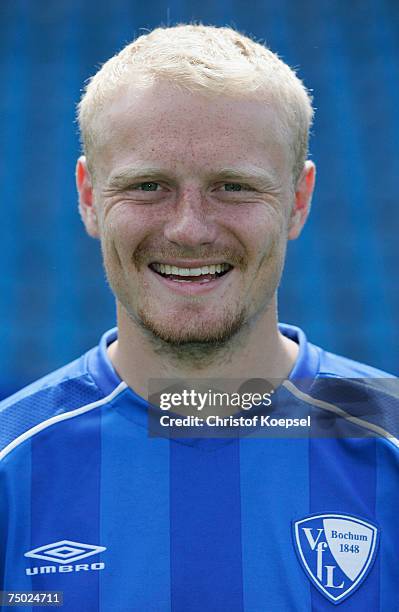 Tommy Bechmann poses during the Bundesliga 1st Team presentation of VFL Bochum at the Rewirpower Stadium on July 02, 2007 in Bochum, Germany.