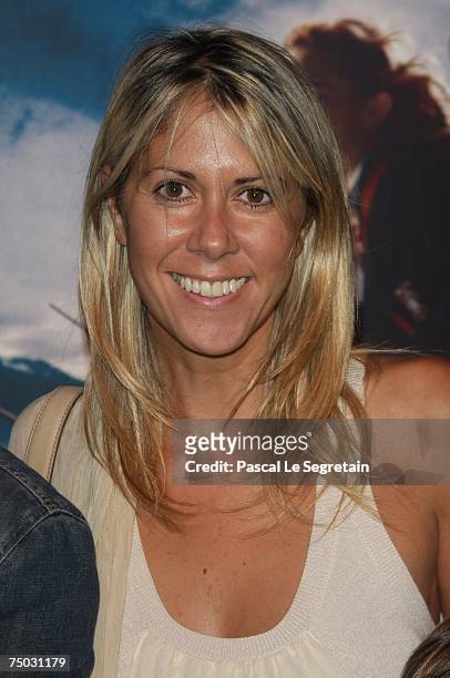 Presenter Rachel Bourlier attends the Premiere for the David Yates's film "Harry Potter and the order of the phoenix" on July 4, 2007 in Paris,...