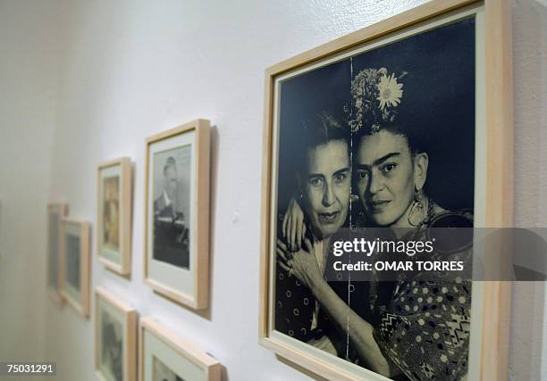 Pictures of Mexican artist Frida Kahlo taken by some of the most famous photographers of these times are on display at the Frida Kahlo museum in...