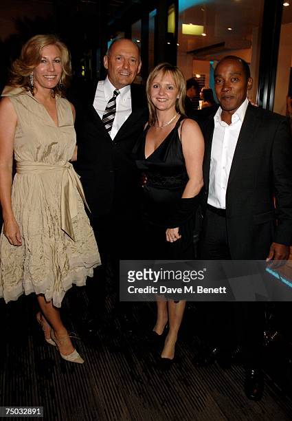 Ron Dennis and wife with Carmen Lockhart and Anthony Hamilton attend the F1 Party hosted by the Great Ormond Street Hospital Children?s Charity, at...