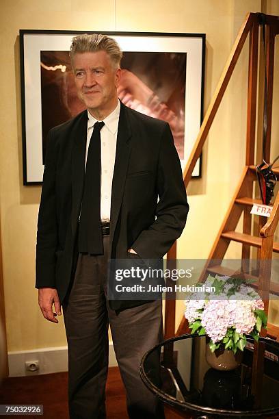David Lynch at the opening of the Christian Louboutin/David Lynch cocktail party at the Galerie du Passa on July 4, 2007 in Paris, France.