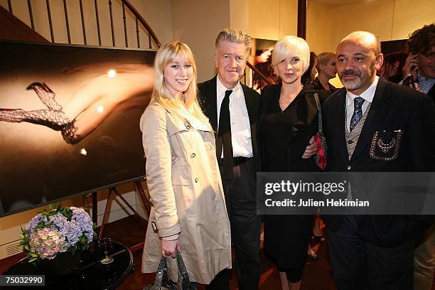 Crazy Horse dancer Baby, David Lynch, Crazy Horse dancer Nooka and Christian Louboutin David Lynch and Christian Louboutin poses with the Crazy Horse...