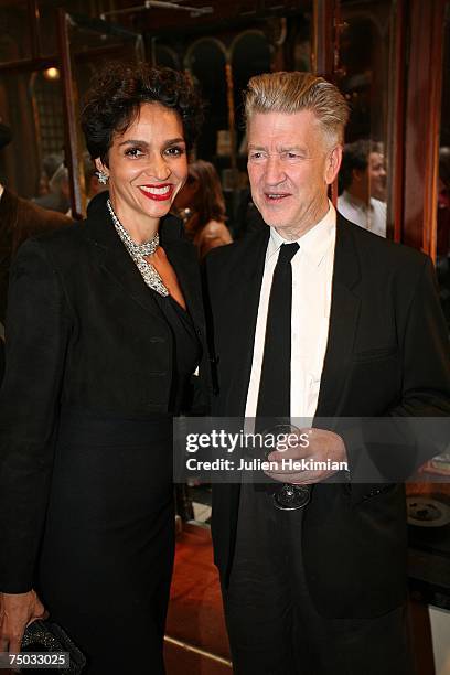 Farida Khalfa and David Lynch at the opening of the Christian Louboutin/David Lynch cocktail party at the Galerie du Passa on July 4, 2007 in Paris,...