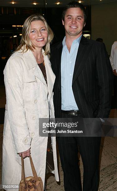 Tammy Macintosh and Mark Yates attend the opening night performance of new stage production "Company" at the Theatre Royal on July 5, 2007 in Sydney.