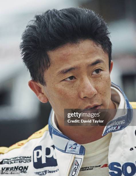 Portrait of Hiro Matsushita of Japan, driver of the Payton/Coyne Racing Panasonic Lola T96/00 Ford Cosworth during the Championship Auto Racing Teams...