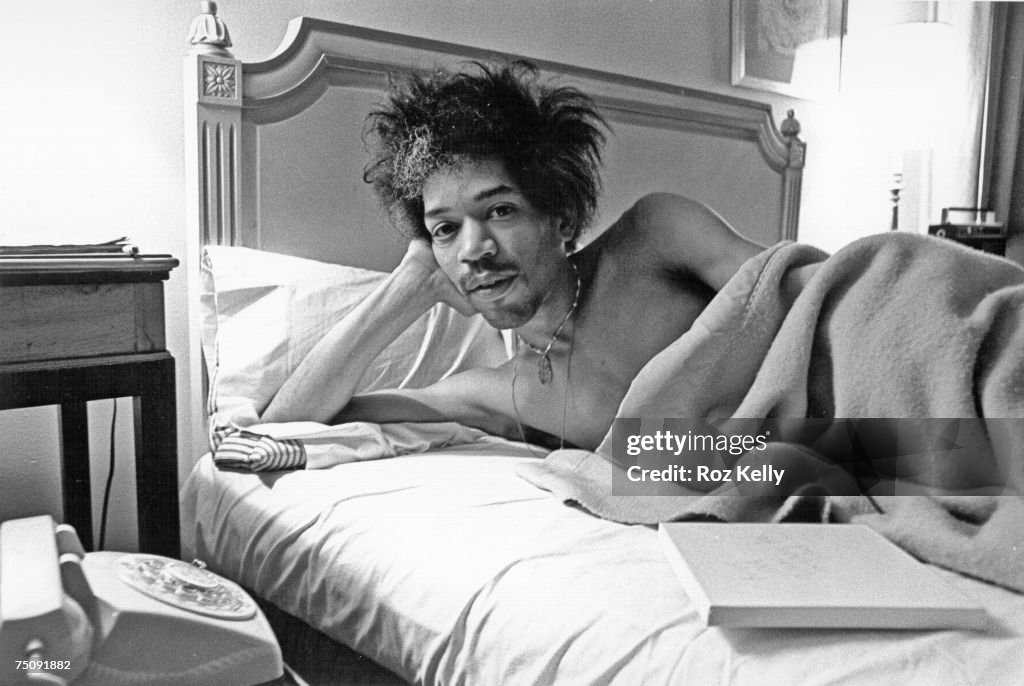 Rock and Roll Star Jimi Hendrix In Bed