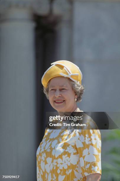 Queen Elizabeth II, during an official visit to Washington, DC, USA, 15th May 1991
