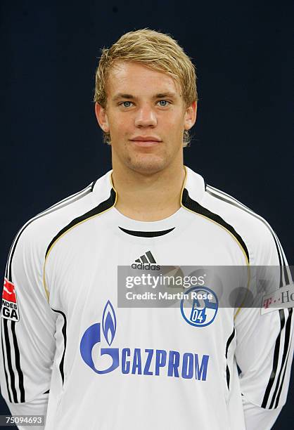 Manuel Neuer posess during the Team Presentation of FC Schalke 04 at Veltins Arena on July 5, 2007 in Gelsenkirchen, Germany.