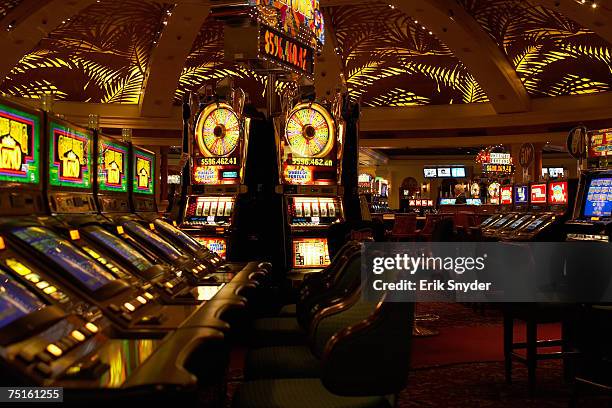 interior of empty casino - casinò foto e immagini stock