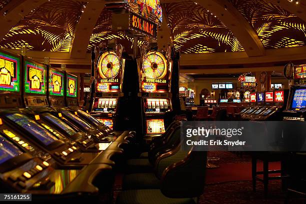 interior of empty casino - casino stock pictures, royalty-free photos & images