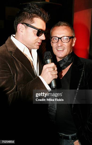 Fashion Designers Alex Zabotto-Bentley and Jayson Brunsdon attend the Ray-Ban 70th Anniversary Party, celebrating 70 years of the iconic sunglasses...