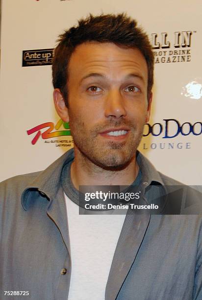 Actor Ben Affleck arrives at the Ante up for Africa poker tournement during the World Series of Poker at the RIO Hotel & Casino July 5, 2007 in Las...