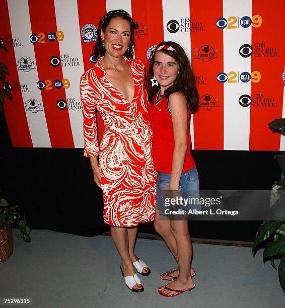 Actress Trisha Simmons and niece attend the July 4th celebration sponsored by the Studio City Chamber of Commerce held at CBS Studios on July 4, 2007...