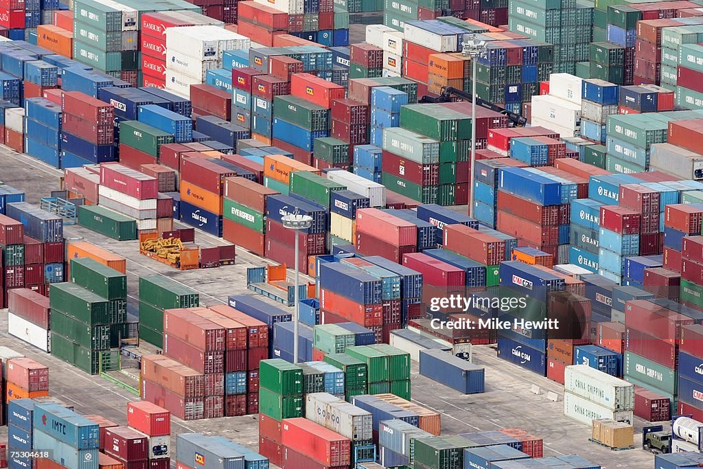 Shipping containers on Valencia dockside