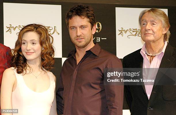 Emmy Rossum, Gerard Butler and Joel Schumacher